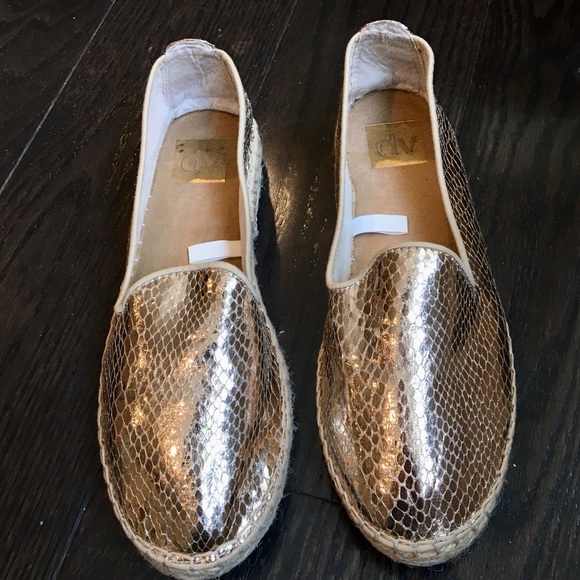 DV by Dolce Vita Shoes - DV Dolce Vita Metallic, Gold, Espadrille, Flats